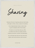 Sharing Word of Intention Framed print A1 (59.4 x 84.1 cm) White frame Linen paper