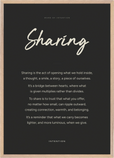 Sharing Word of Intention Framed print A1 (59.4 x 84.1 cm) Wood frame Carbon paper