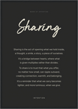 Sharing Word of Intention Framed print A2 (42 x 59.4 cm) Black frame Carbon paper
