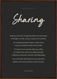 Sharing Word of Intention Framed print A2 (42 x 59.4 cm) Dark wood frame Carbon paper