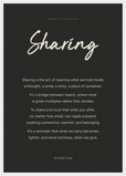 Sharing Word of Intention Framed print A2 (42 x 59.4 cm) White frame Carbon paper