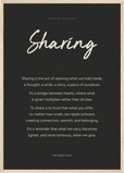 Sharing Word of Intention Framed print A2 (42 x 59.4 cm) Wood frame Carbon paper