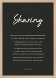 Sharing Word of Intention Framed print A2 (42 x 59.4 cm) Wood frame Carbon paper