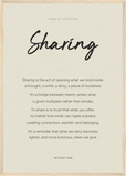 Sharing Word of Intention Framed print A2 (42 x 59.4 cm) Wood frame Linen paper