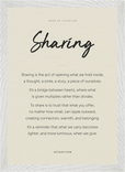 Sharing Word of Intention Framed print A3 (29.7 x 42 cm) White frame Linen paper