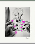 Synch'd Hands Framed print 70x70 cm / 28x28″ White frame