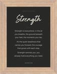 Strength Word of Intention Framed print 13x18 cm / 5x7″ Wood frame Carbon paper