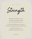Strength Word of Intention Framed print 40x50 cm / 16x20″ White frame Linen paper