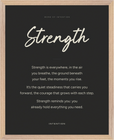 Strength Word of Intention Framed print 40x50 cm / 16x20″ Wood frame Carbon paper