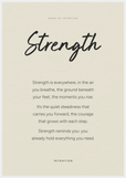 Strength Word of Intention Framed print 70x100 cm / 28x40″ White frame Linen paper
