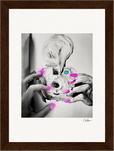 Synch'd Hands Framed print 13x18 cm / 5x7″ Dark wood frame 48