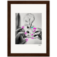 Synch'd Hands Framed print 13x18 cm / 5x7″ Dark wood frame 48