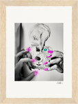 Synch'd Hands Framed print 13x18 cm / 5x7″ Wood frame 26