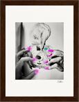 Synch'd Hands Framed print 15x20 cm / 6x8″ Dark wood frame 49