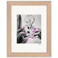Synch'd Hands Framed print 15x20 cm / 6x8″ Wood frame 43