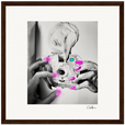 Synch'd Hands Framed print 30x30 cm / 12x12″ Dark wood frame 47