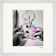 Synch'd Hands Framed print 30x30 cm / 12x12″ White frame 12