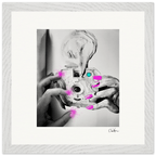Synch'd Hands Framed print 30x30 cm / 12x12″ White frame 12