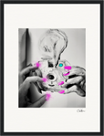 Synch'd Hands Framed print 30x40 cm / 12x16″ Black frame 68