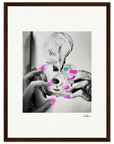 Synch'd Hands Framed print 30x40 cm / 12x16″ Dark wood frame 57