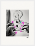 Synch'd Hands Framed print 30x40 cm / 12x16″ White frame 16