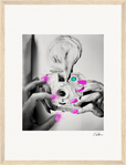 Synch'd Hands Framed print 30x40 cm / 12x16″ Wood frame 25