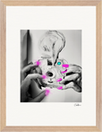 Synch'd Hands Framed print 30x40 cm / 12x16″ Wood frame 45