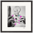 Synch'd Hands Framed print 40x40 cm / 16x16″ Black frame 47