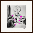 Synch'd Hands Framed print 40x40 cm / 16x16″ Dark wood frame 53