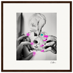 Synch'd Hands Framed print 40x40 cm / 16x16″ Dark wood frame 53