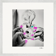 Synch'd Hands Framed print 40x40 cm / 16x16″ White frame 16