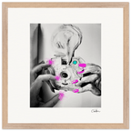 Synch'd Hands Framed print 40x40 cm / 16x16″ Wood frame 31