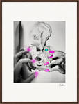 Synch'd Hands Framed print 45x60 cm / 18x24″ Dark wood frame