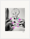 Synch'd Hands Framed print 45x60 cm / 18x24″ White frame 7