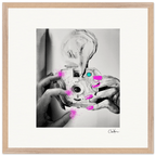 Synch'd Hands Framed print 50x50 cm / 20x20″ Wood frame 32