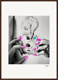 Synch'd Hands Framed print 50x70 cm / 20x28″ Dark wood frame 45