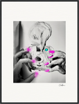 Synch'd Hands Framed print 60x80 cm / 24x32″ Black frame 74