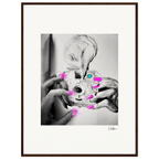 Synch'd Hands Framed print 60x80 cm / 24x32″ Dark wood frame 52