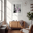 Synch'd Hands Framed print 70x100 cm / 28x40″ White frame in interior