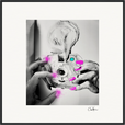 Synch'd Hands Framed print 70x70 cm / 28x28″ Black frame 61