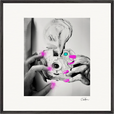 Synch'd Hands Framed print 70x70 cm / 28x28″ Black frame 61