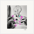 Synch'd Hands Framed print 70x70 cm / 28x28″ White frame