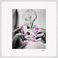 Synch'd Hands Framed print 70x70 cm / 28x28″ White frame 19