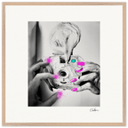 Synch'd Hands Framed print 70x70 cm / 28x28″ Wood frame 42