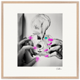 Synch'd Hands Framed print 70x70 cm / 28x28″ Wood frame 42