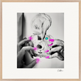 Synch'd Hands Framed print 70x70 cm / 28x28″ Wood frame 42
