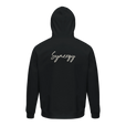 Synergy Synch'd Hands Organic Unisex Hoodie Black flat back