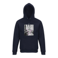 Synergy Synch'd Hands Organic Unisex Hoodie French Navy flat front