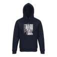 Synergy Synch'd Hands Organic Unisex Hoodie French Navy flat front