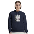 Synergy Synch'd Hands Organic Unisex Hoodie French Navy second model front